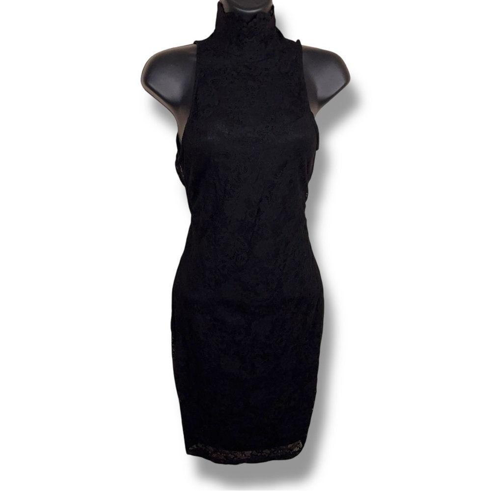 Small BLVD Collection Black Lace Dress Bodycon Sleeveless Stretch Party Event